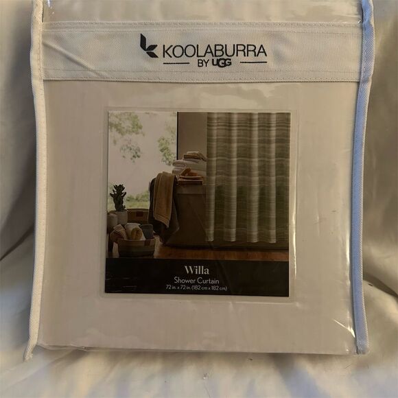 Koolaburra by UGG Willa Striped Beige Shower Curtain 72x72 Modern - Picture 1 of 2